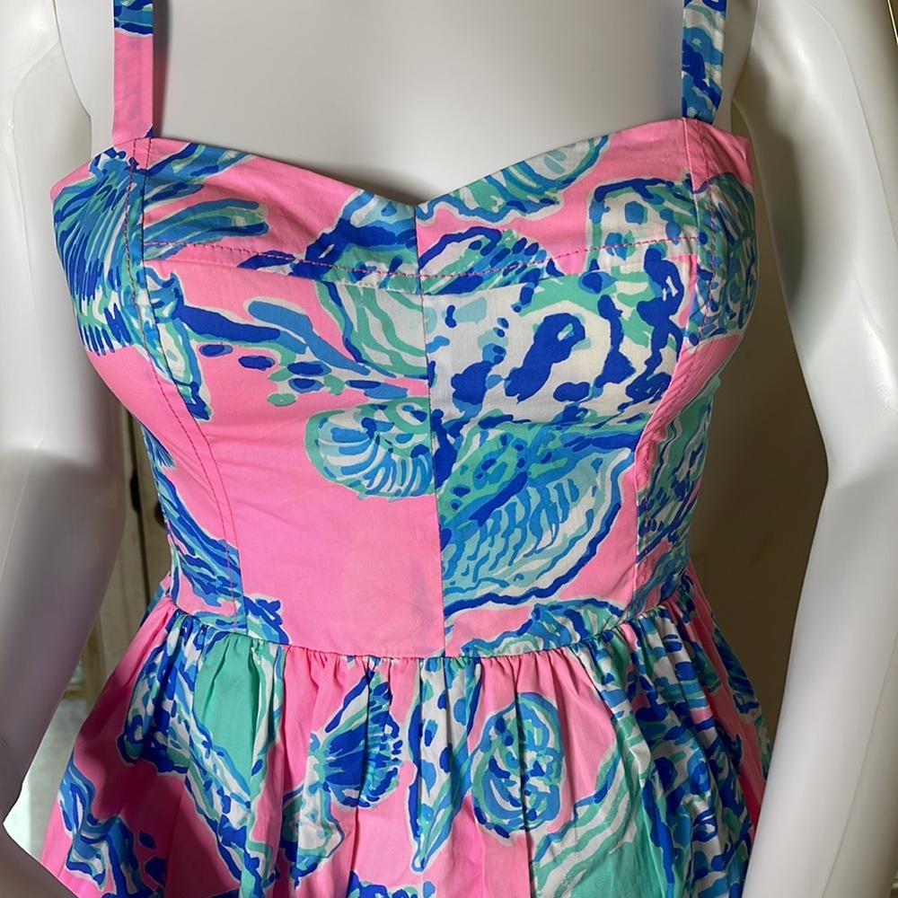 Lilly Pulitzer Ardleigh Sleeveless Sweetheart Neckline Mini Dress Size 00 READ!! - Picture 5 of 11